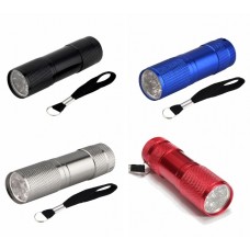 UV Torch 9 LED (Ideal for night caching - choice of colours)